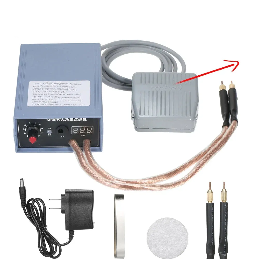 5000W Handheld Spot-welding Machine DIY Battery Welding Machine Current Adjustable Utility Automatic Welding for 18650 Battery