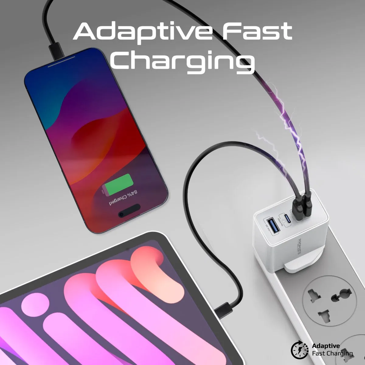 67W Power Delivery GaNFast™ Charger with Quick Charge 3.0