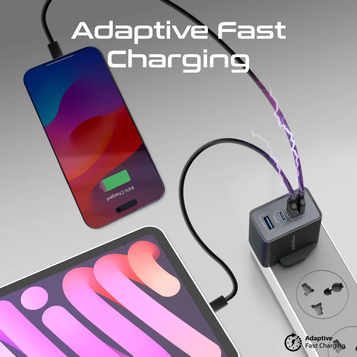 67W Power Delivery GaNFast™ Charger with Quick Charge 3.0