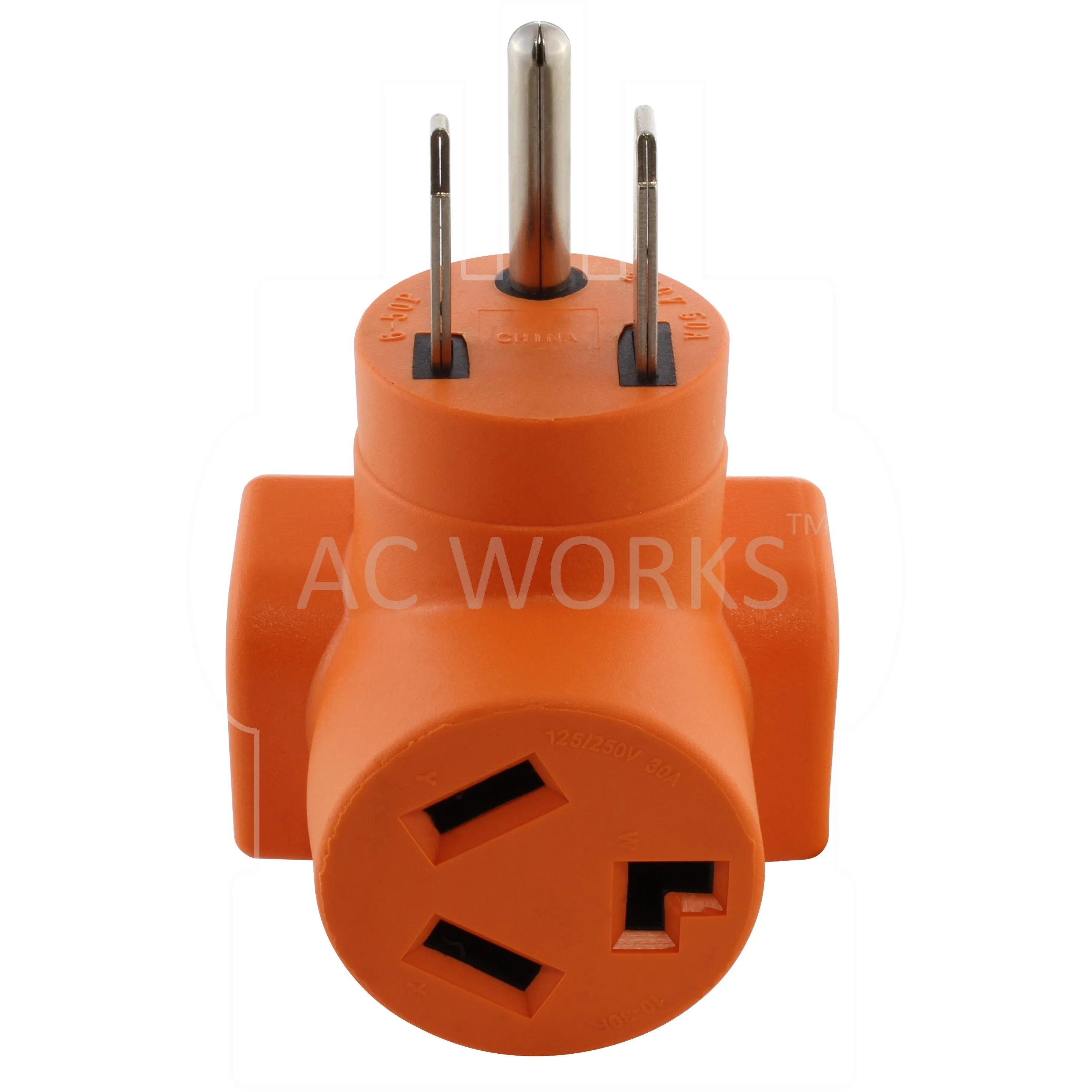 AC WORKS® [AD6501030] Welder 6-50P Plug to 10-30R 3-Prong 30A 3-Prong Dryer Adapter