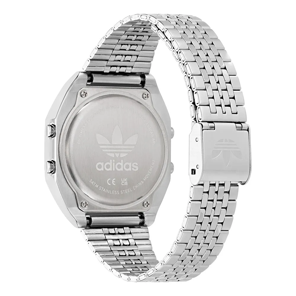 Adidas AOST22072 Digital Two Silver Tone Unisex Watch