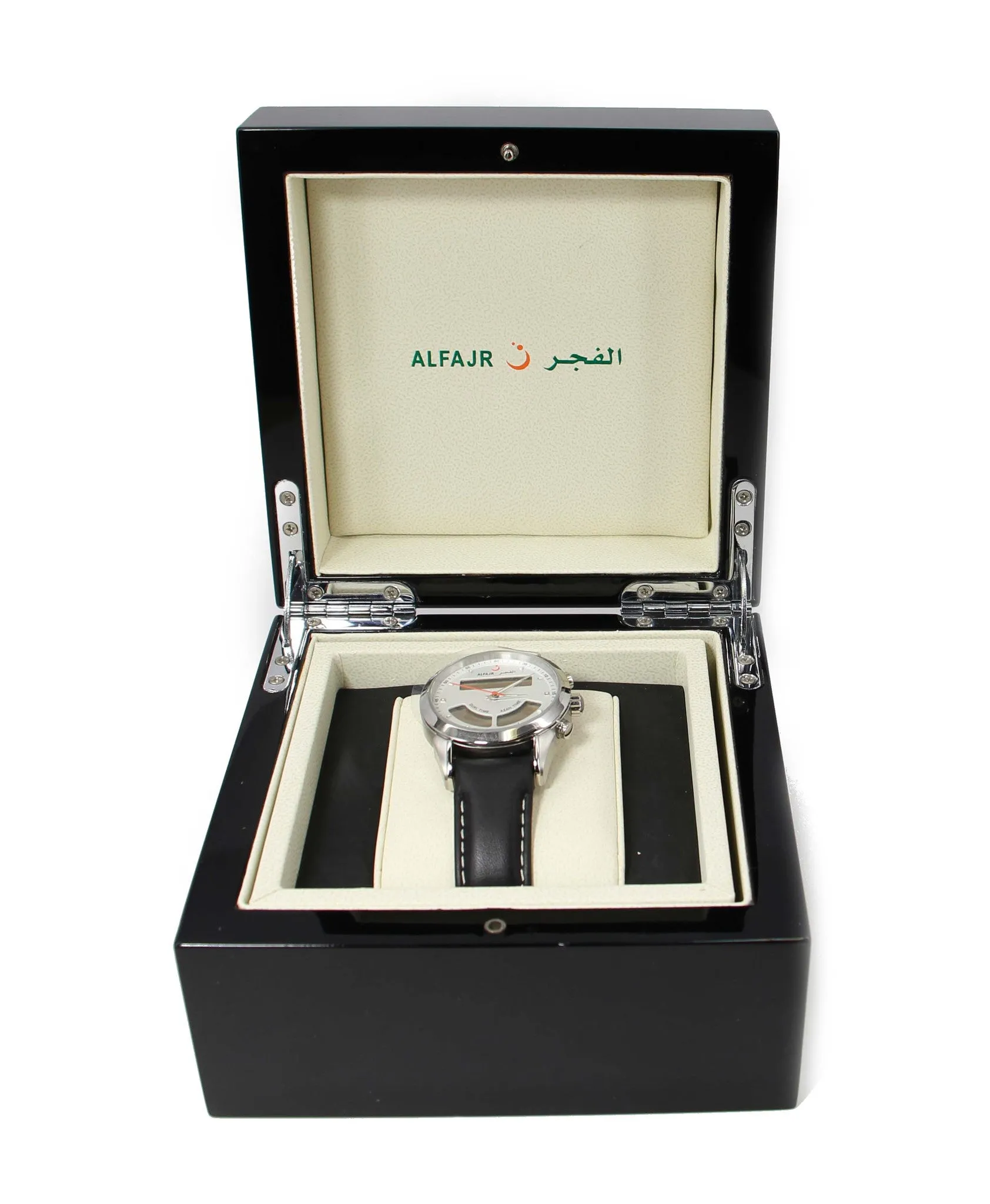 Alfajr WA-10L Stainless Steel Azan Prayer Watch - White Face