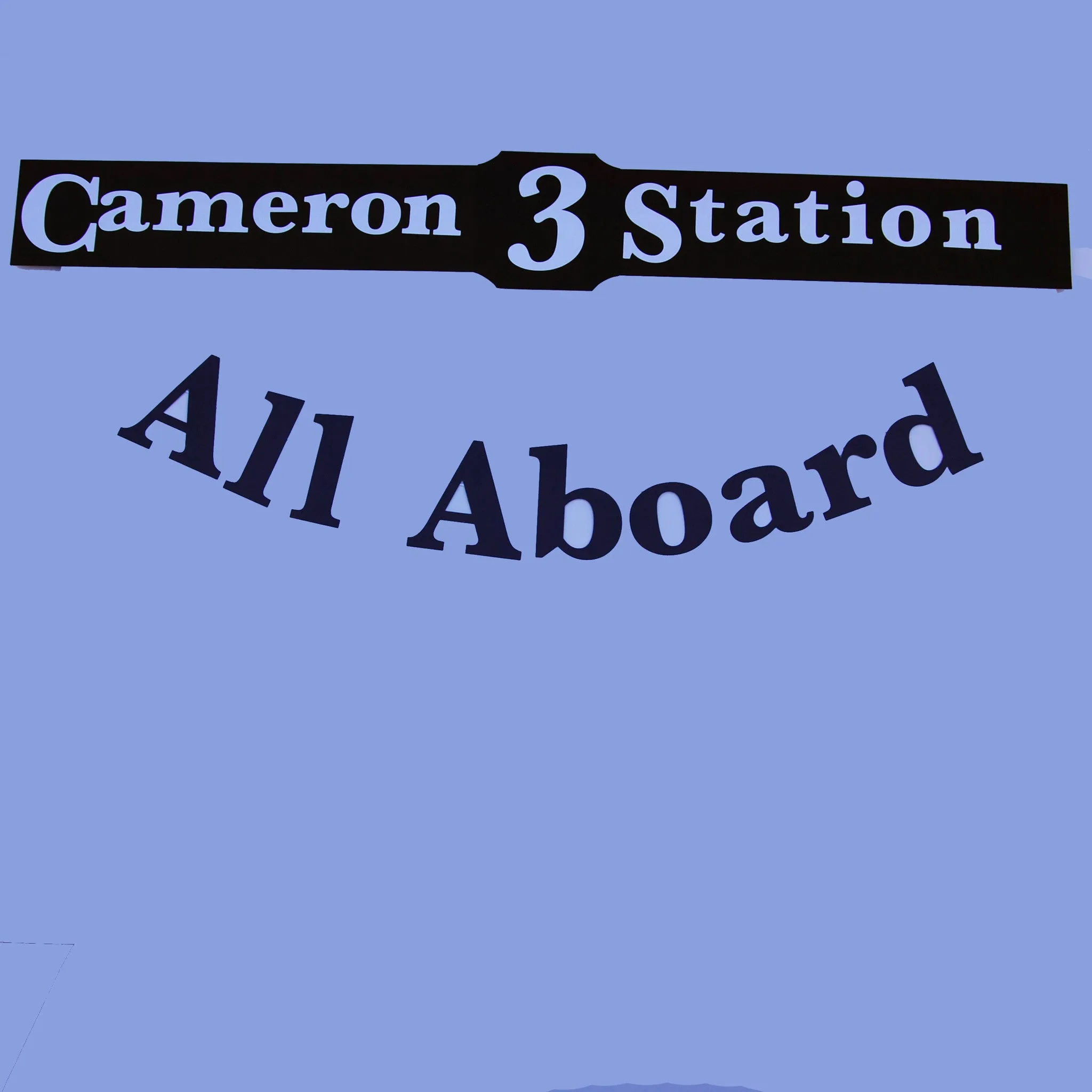 All Aboard Train Banner