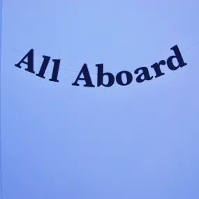 All Aboard Train Banner