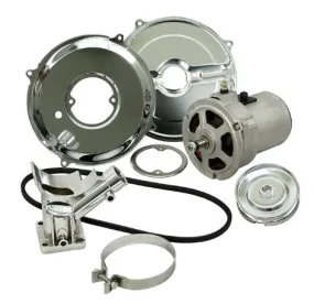 Alternator Conversion Kit CHROME, 12volt 55amp