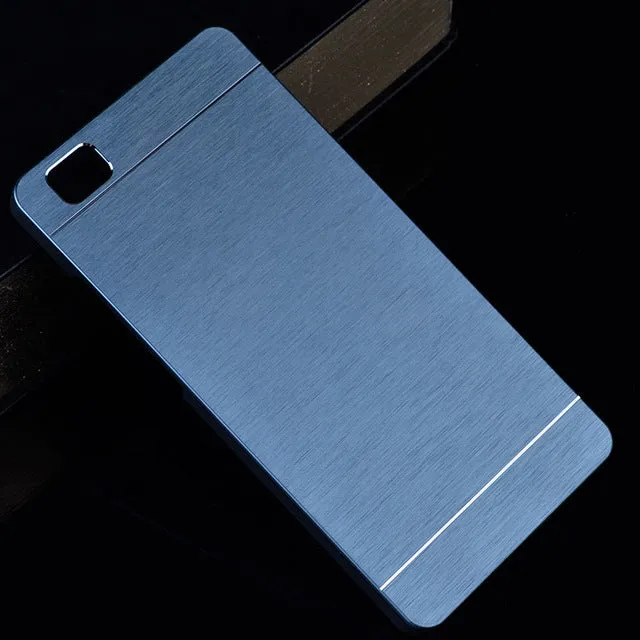 Aluminum Case For Huawei P8 Lite Case Luxury Metal Brush PC Hard Case For Fundas Huawei P8 lite Cover Accessories Phone Cases