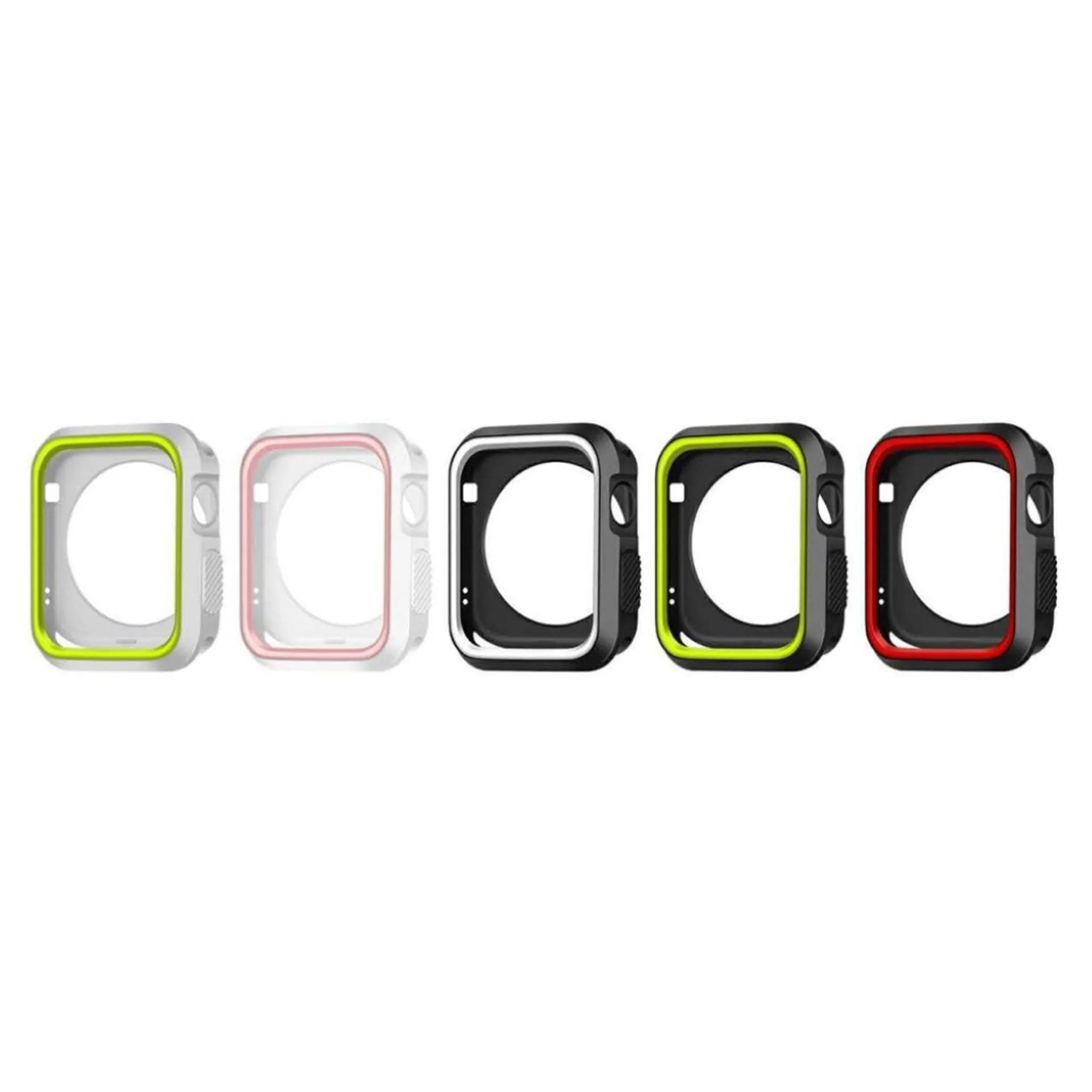 Apple Watch 42mm double color soft silicone case - White   Green