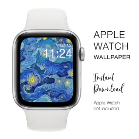 Apple Watch WALLPAPER - Van Gogh Painting Sky - Instant Download - Watch Background Apple Watch face design