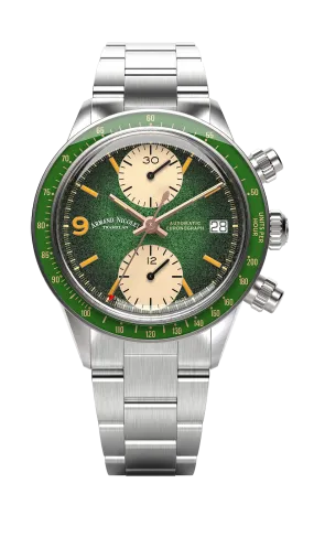 Armand Nicolet Men's Watch VS1 Chronograph 38mm Green A510AVAA-VS-BMA500A