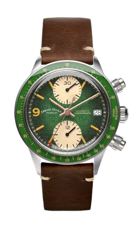 Armand Nicolet Men's Watch VS1 Chronograph 38mm Green A510AVAA-VS-BP19500MAC