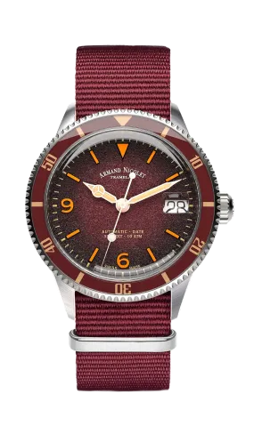 Armand Nicolet Men's Watch VS1 Date 38mm Burgundy A500AXAA-XS-BN19500AABX