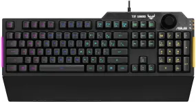 ASUS 華碩 TUF GAMING K1 RGB 防水薄膜電競鍵盤 (90MP01X0-BKUA00)