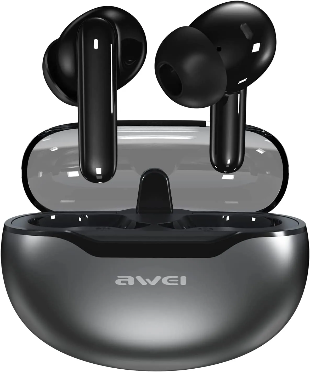 AWEI S1 Ultra Wireless Earbuds Bluetooth 5.3 Earbuds with 4 Mics Call Noise Cancelling, 10 Mm Drivers, Stereo Sound Deep Bass In-Ear Headphones, Game Mode, IPX7 Waterproof for Gym Running