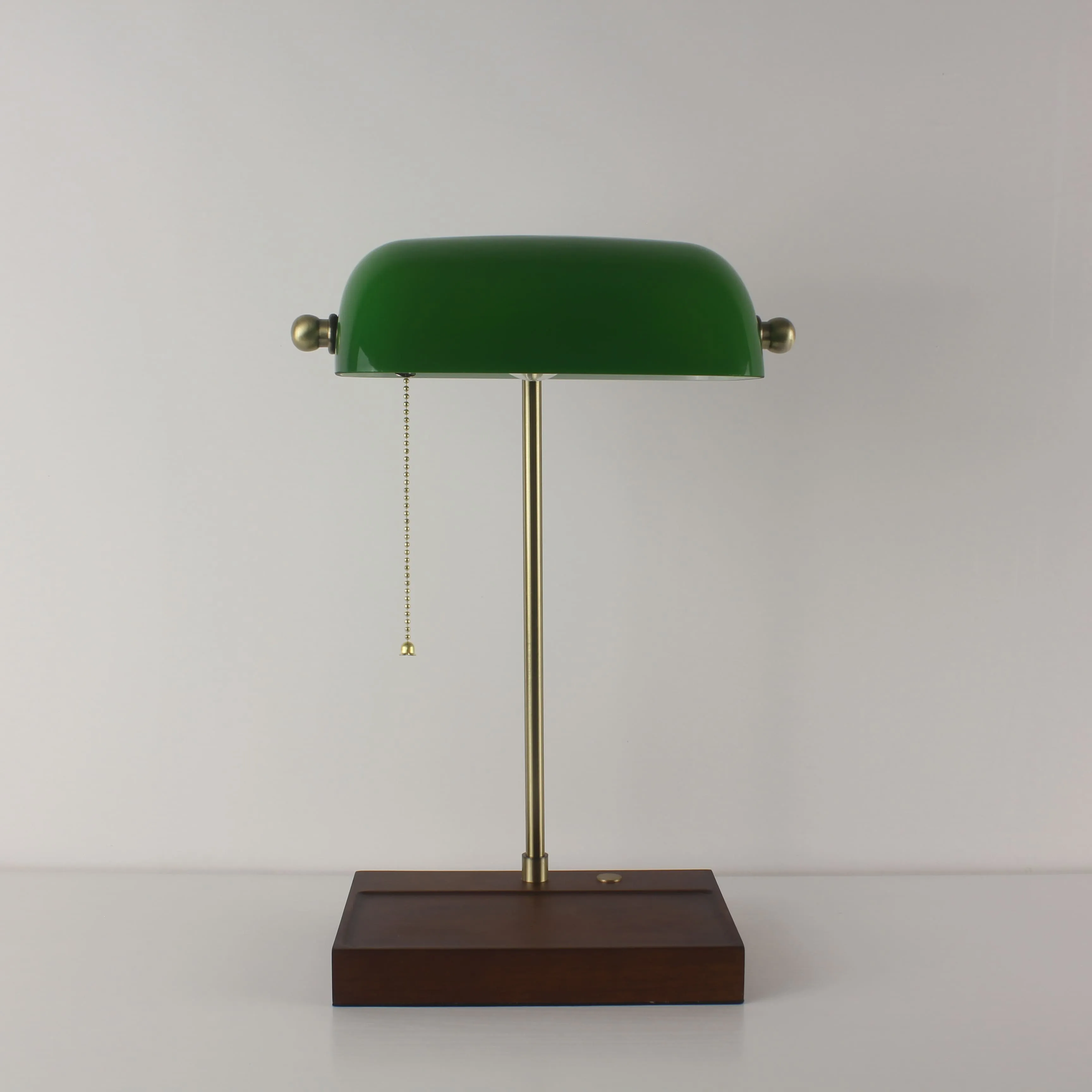 Battery Operated Green Lawyer Lamp - Recharge Green Office Desk Lamp