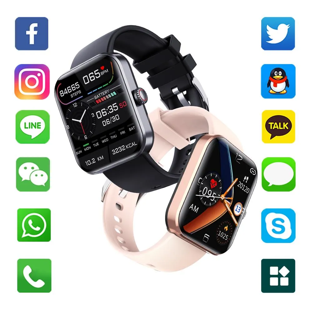 BEARSCOME BCF57L Blood Sugar Blood Pressure Heart Rate Blood oxygen Monitoring  Health Waterproof Smartwatch