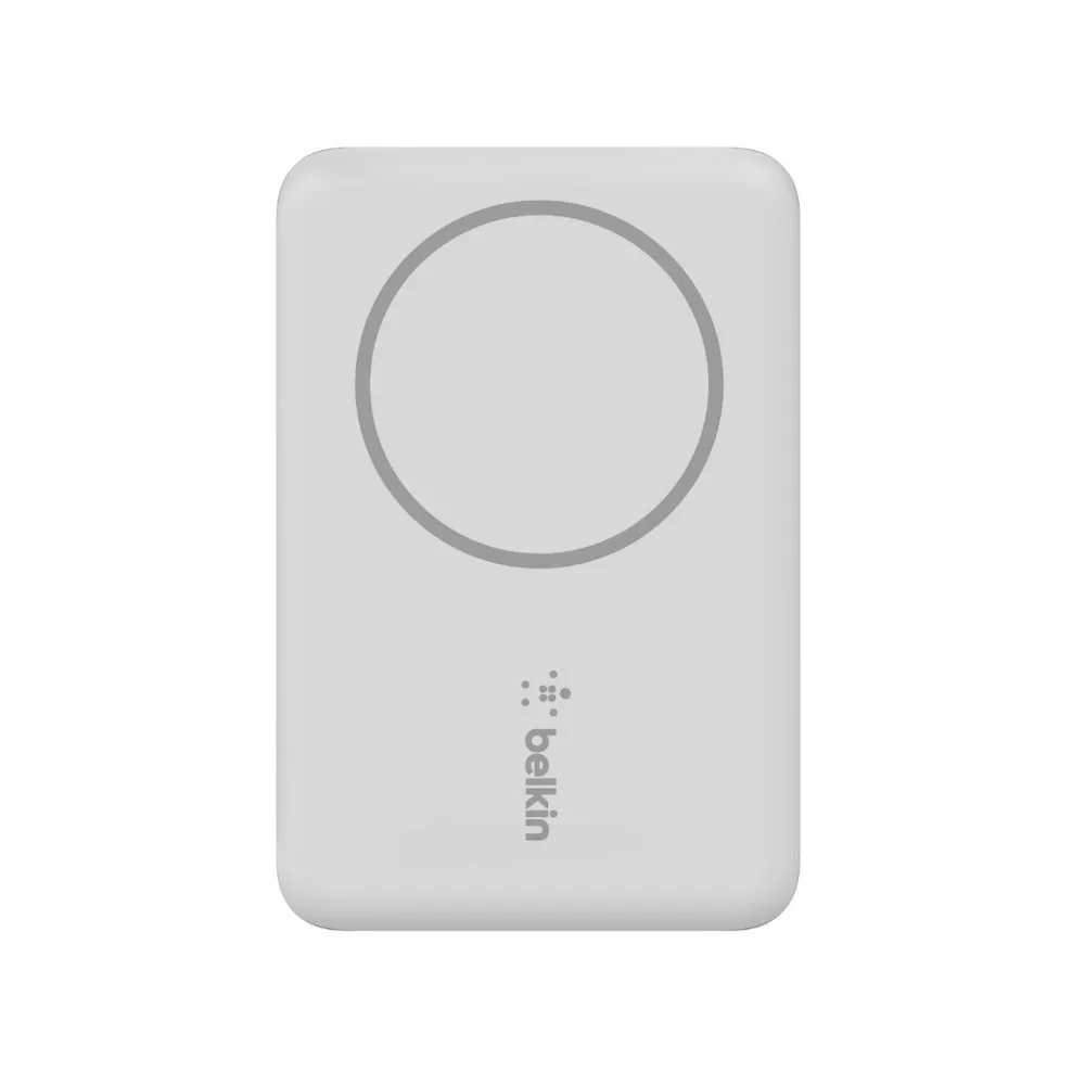 Belkin 2500mAh Magnetic Wireless Power Bank, USB Type-C, White - BPD002btWH