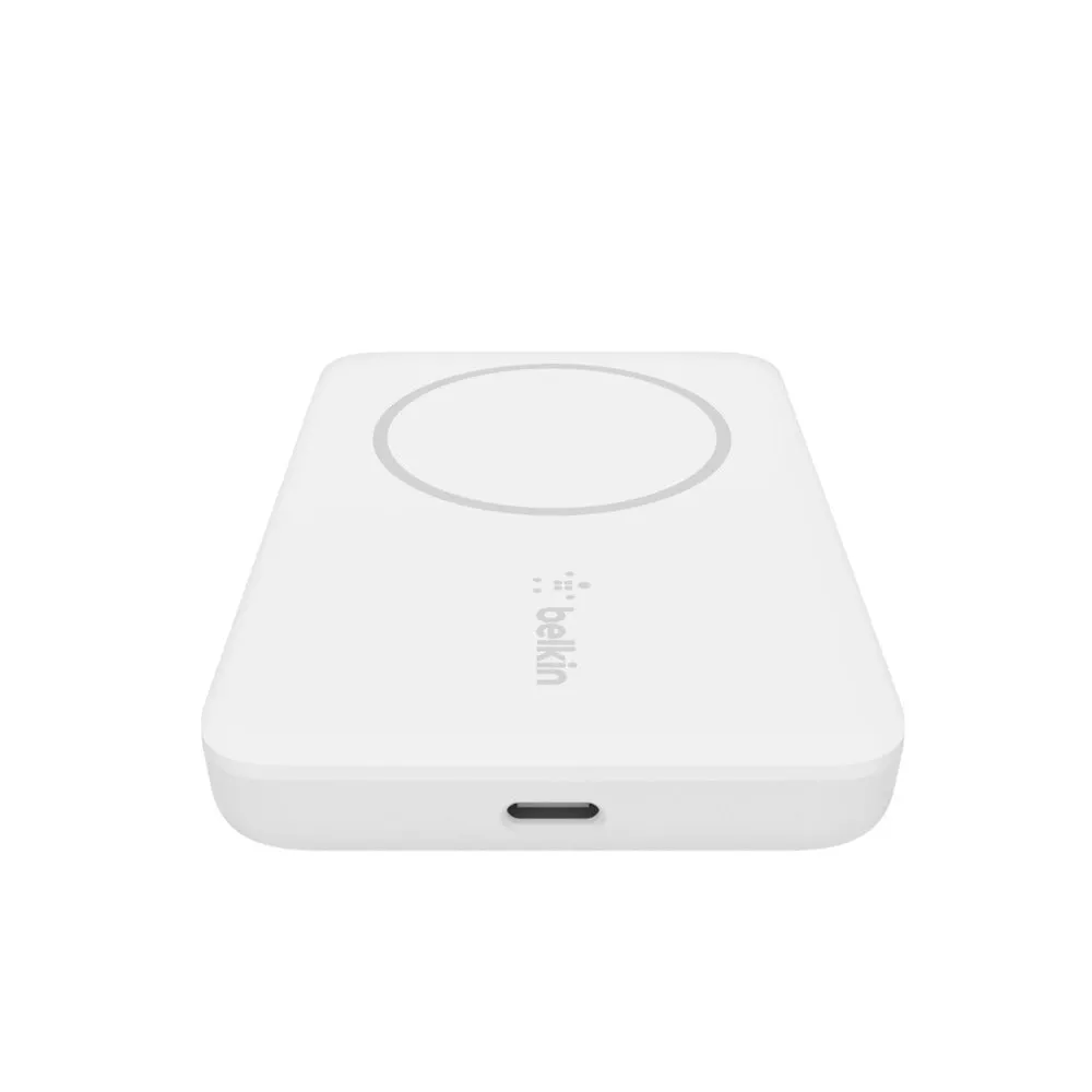 Belkin 2500mAh Magnetic Wireless Power Bank, USB Type-C, White - BPD002btWH