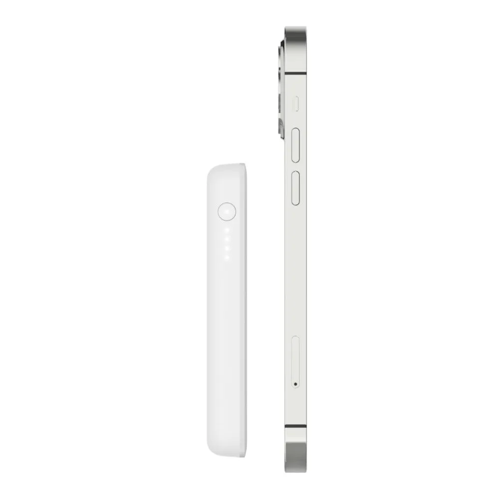 Belkin 2500mAh Magnetic Wireless Power Bank, USB Type-C, White - BPD002btWH