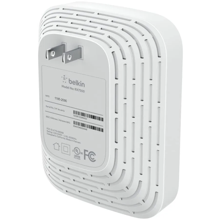 Belkin RX7500 Dual Band WiFi 6 Range Extender