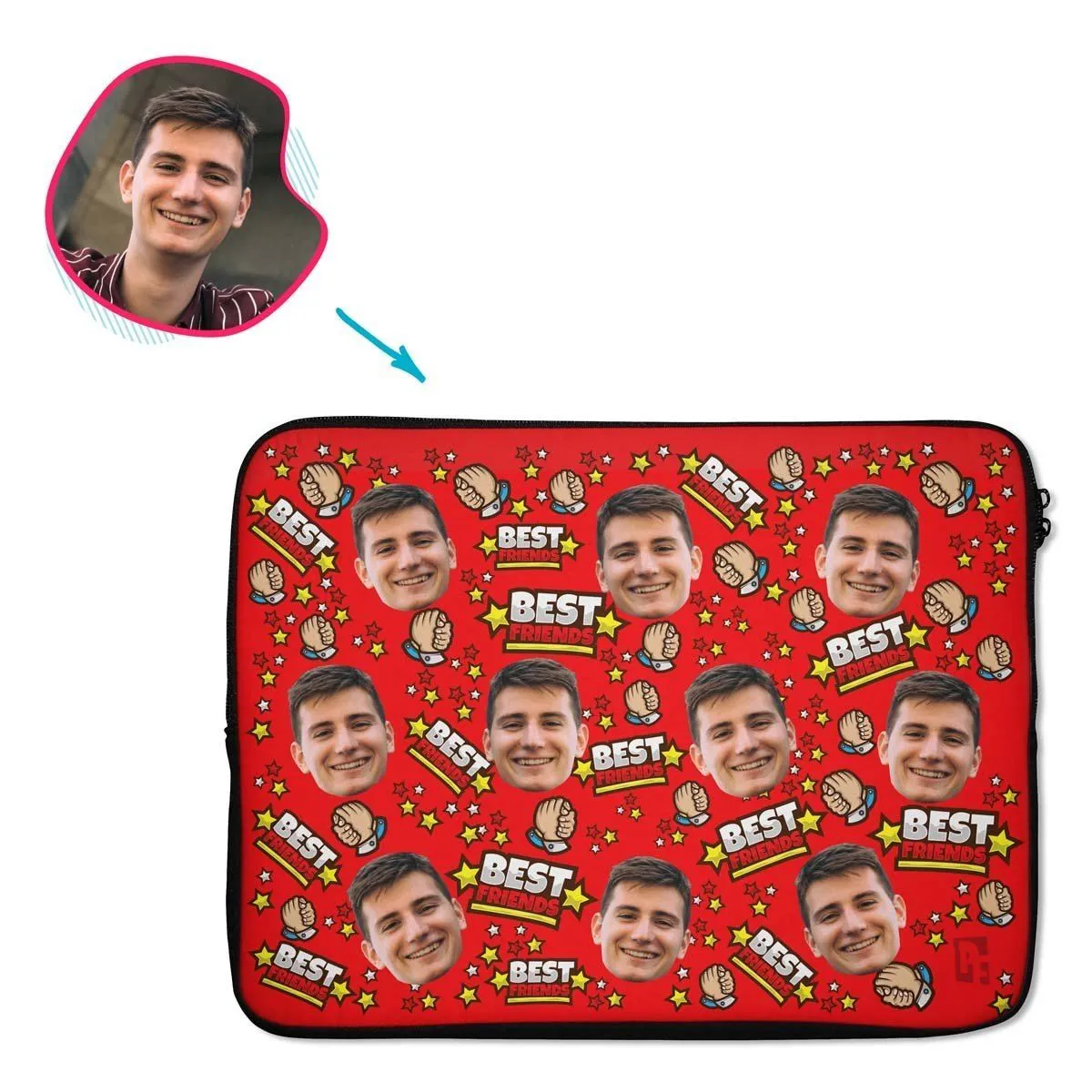 Best Friends Personalized Laptop Sleeve