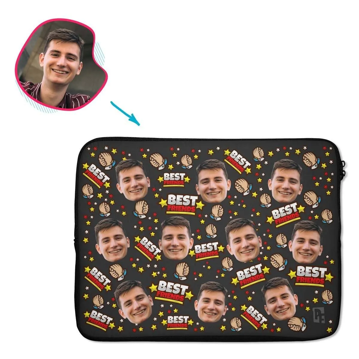 Best Friends Personalized Laptop Sleeve