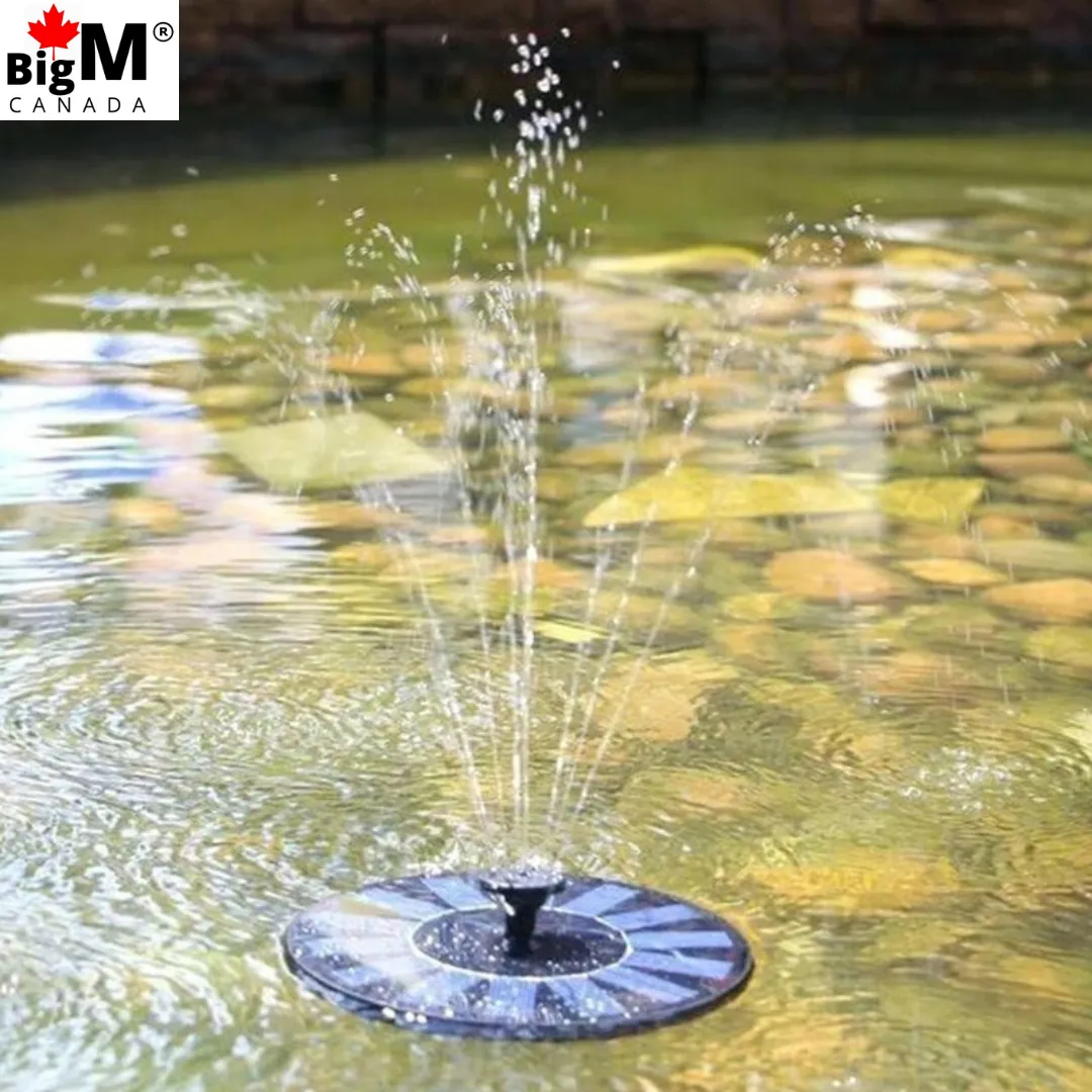 BigM Solar Floating Fountain for Bird Baths Ponds Garden Decorations