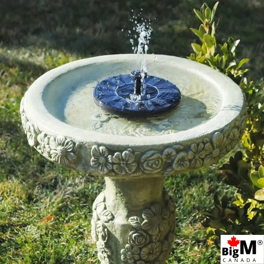 BigM Solar Floating Fountain for Bird Baths Ponds Garden Decorations