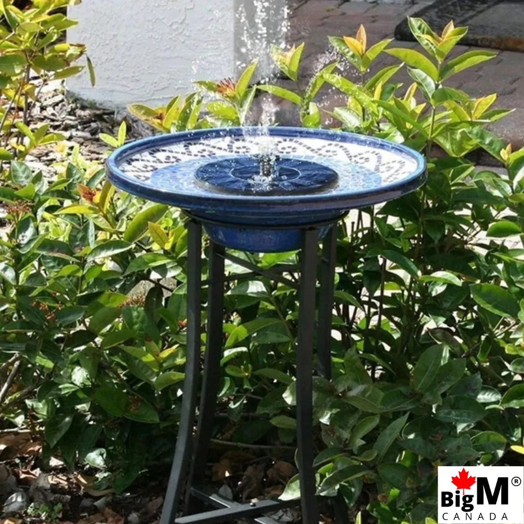 BigM Solar Floating Fountain for Bird Baths Ponds Garden Decorations