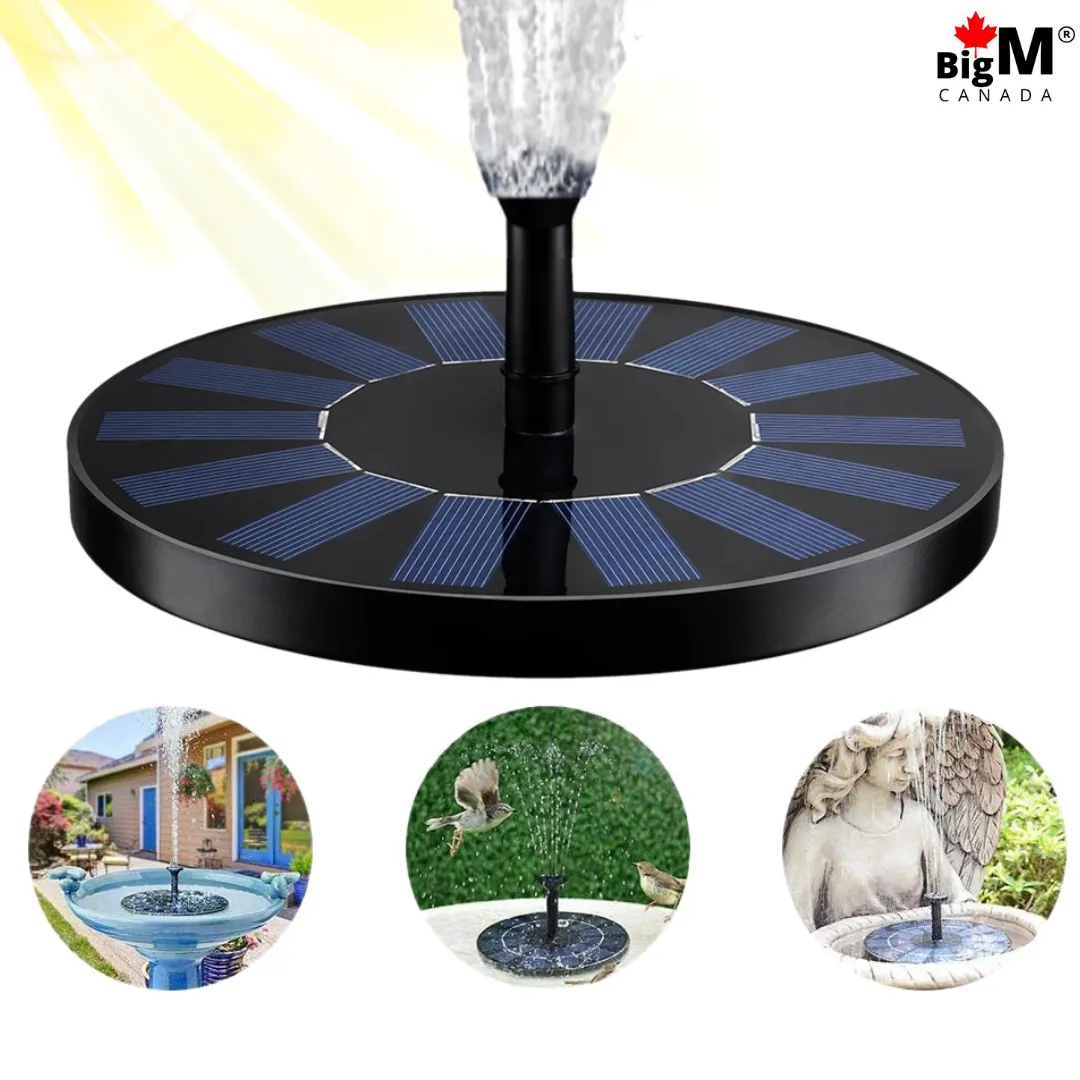 BigM Solar Floating Fountain for Bird Baths Ponds Garden Decorations