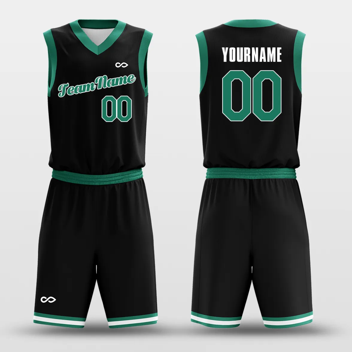 Black Green - Custom Basketball Jersey Design for Team