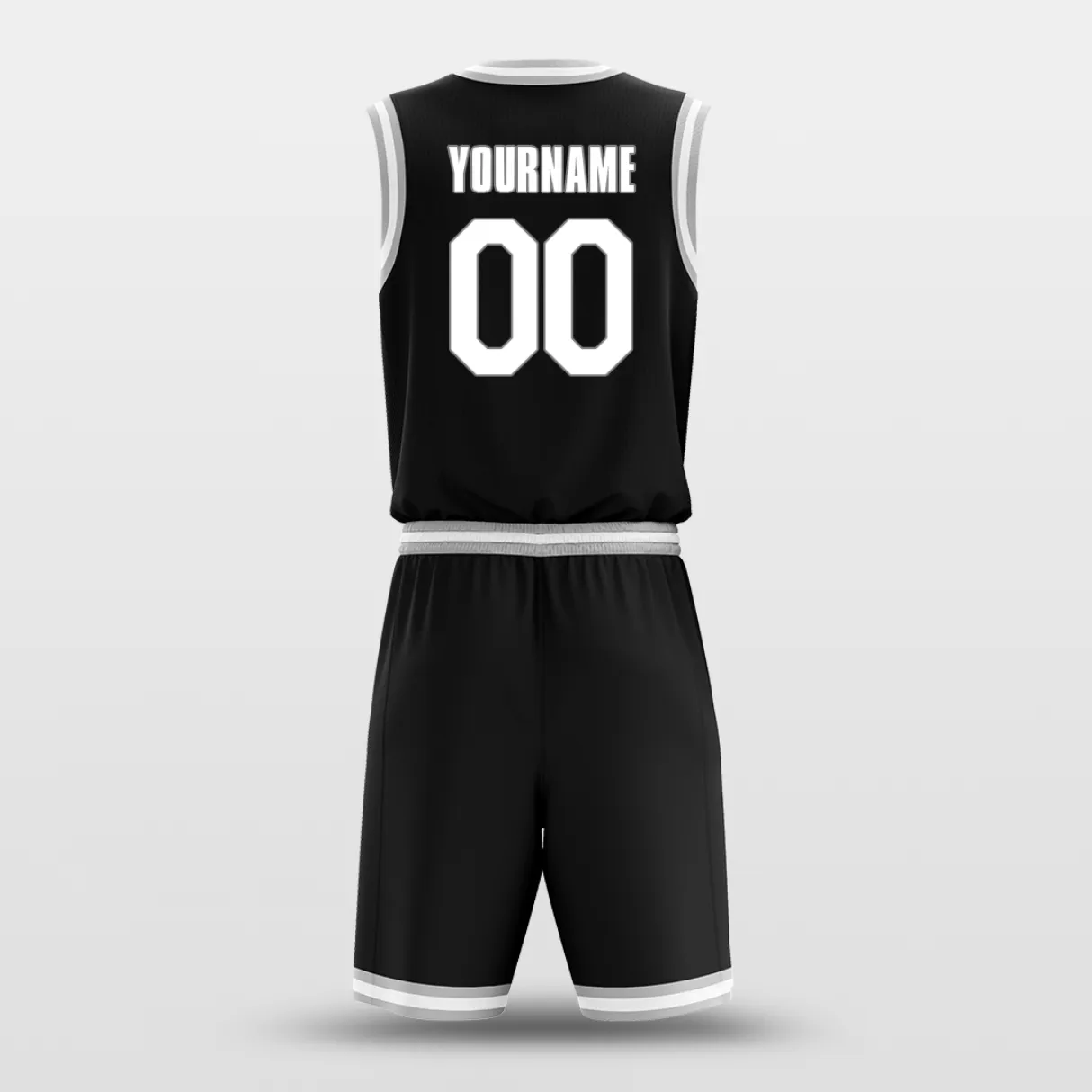 Black White - Custom Basketball Jersey Design for Team