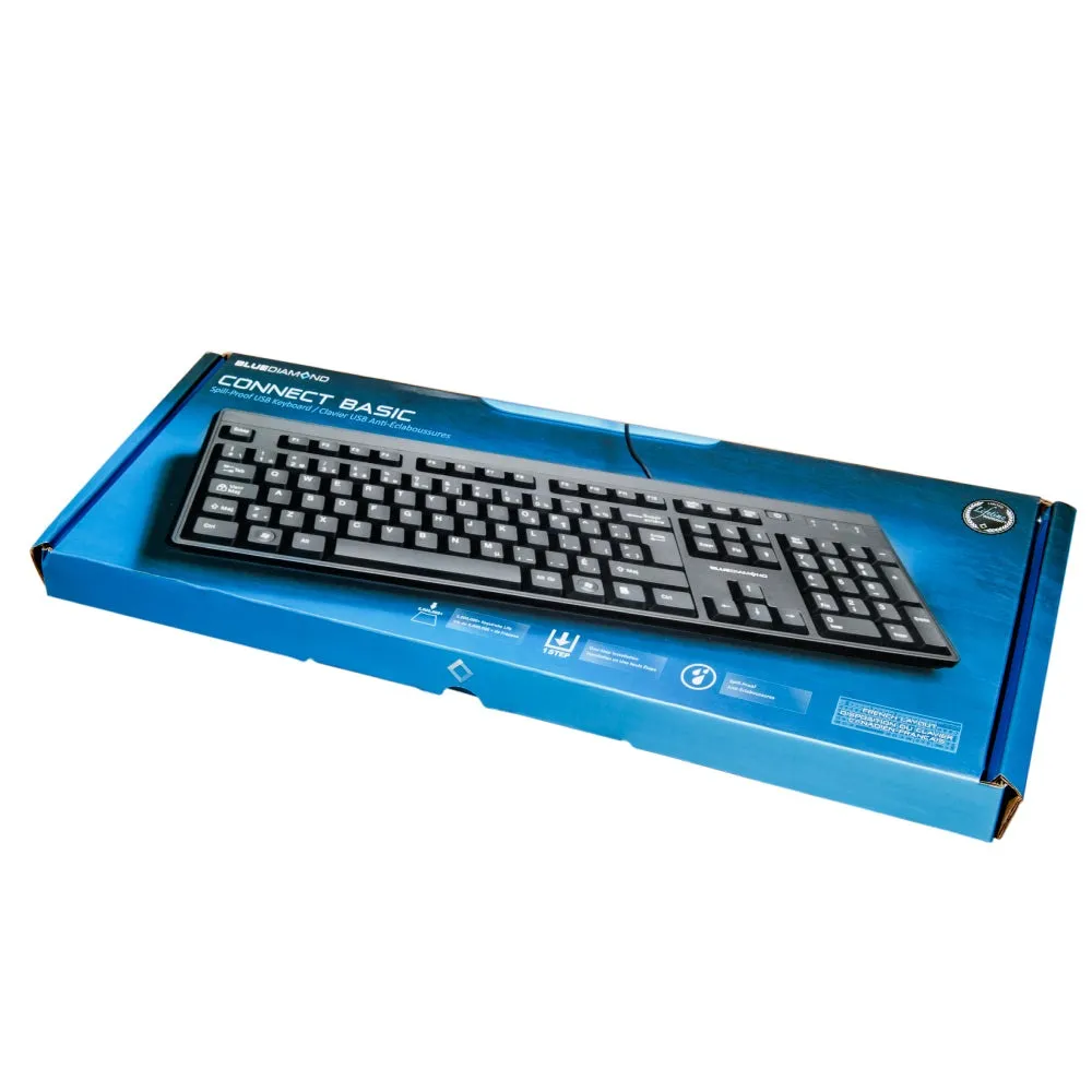 BlueDiamond - Connect Basic USB Keyboard - French by Level Up Desks