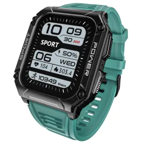 boAt Wave Armour 2 Smart Watch with 1.96" HD Display,BT Calling, Coins, Rugged Design,100 Watch Faces,Compass Feature,Big Box Speakers, HR&SPO2 and Stress Monitoring,IP68(Teal Green)