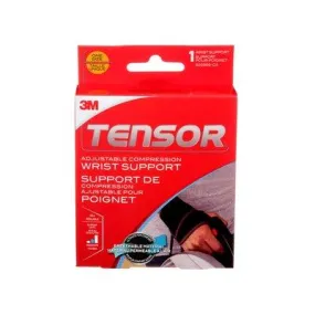 Braces & Supports - 3M Tensor Adjustable Compression Wrist Support, Black, Adjustable, (Case of 12), 203966-CA-TENSOR