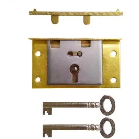 Brass Lift Lid Box Locks,  13/16 inch to pin