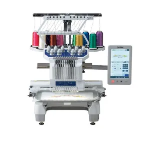 Brother PR1055X - 10 Color Cylinder Bed for Cap, Shoe, Towel and Sleeve Embroidery Brother PR-1055X - 10-Needle Embroidery Machine