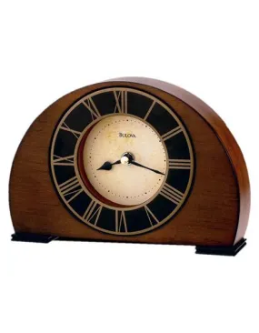 Bulova Tremont - Solid Wood Table Clock - Antique Walnut Finish