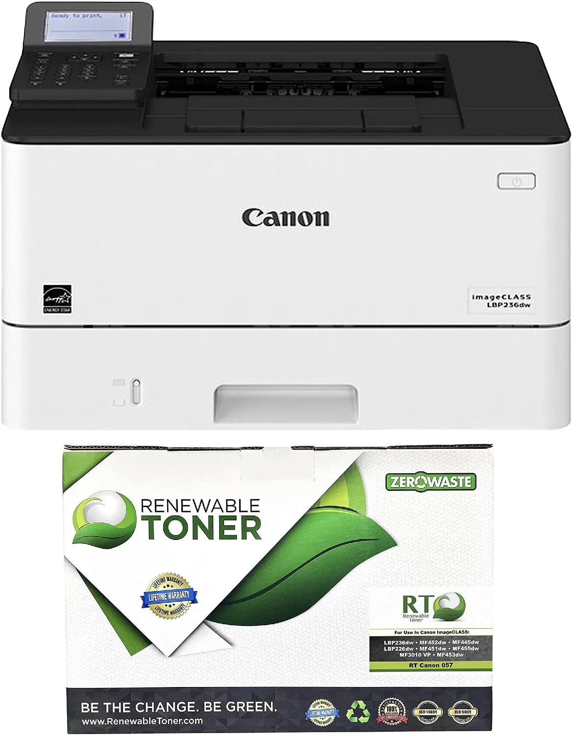 Canon ImageCLASS LBP236dw Check Printer with 1 RT 057 Compatible MICR Cartridge