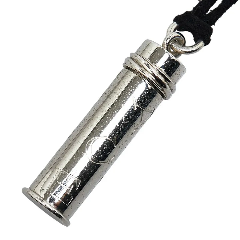 Cartier Silver Metal Pill Case Necklace