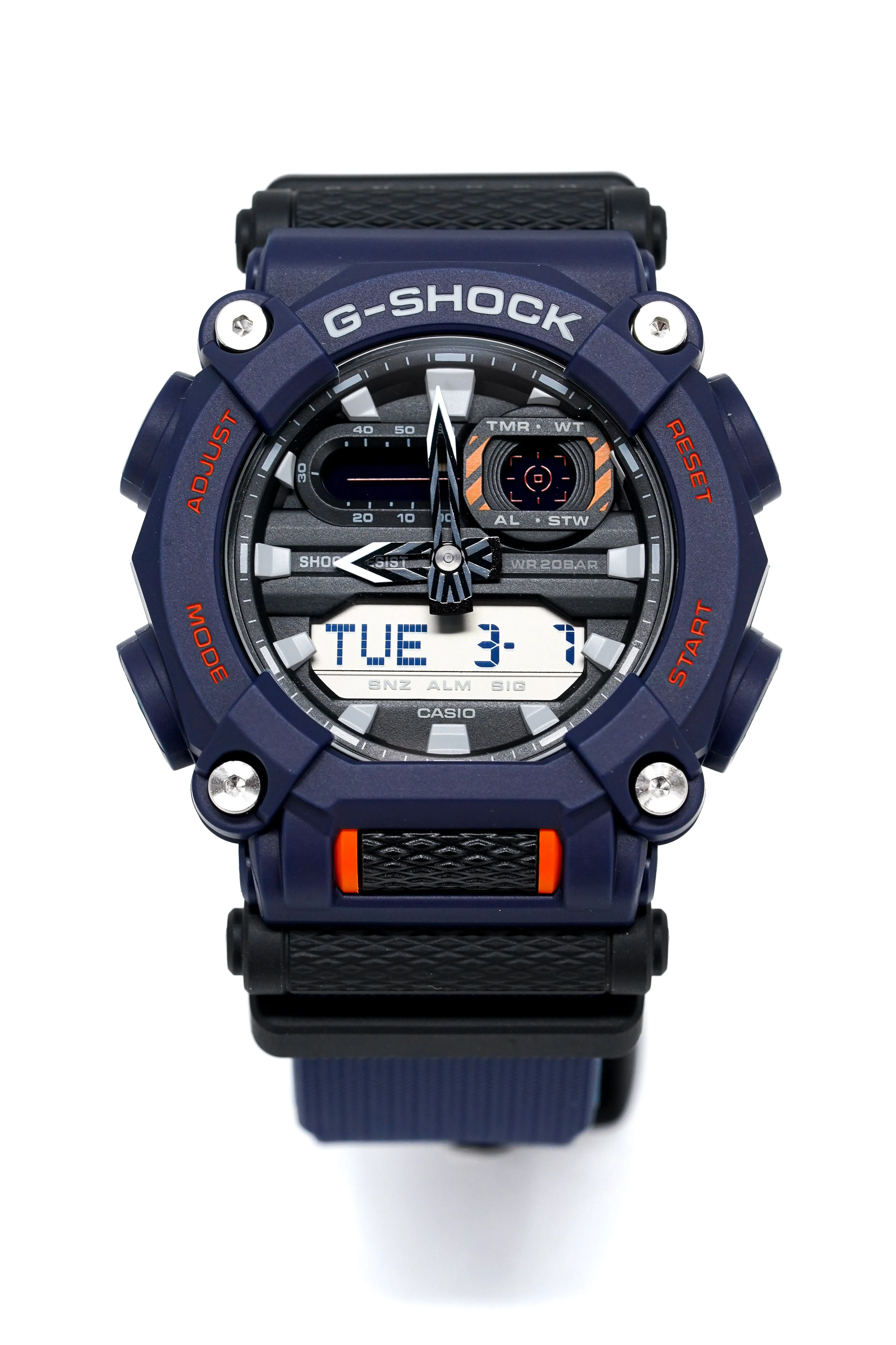 Casio G-Shock Watch Heavy Duty Blue/Orange GA-900-2AER