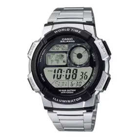 CASIO Men Silver Digital Watch AE-1000WD-1AVDF