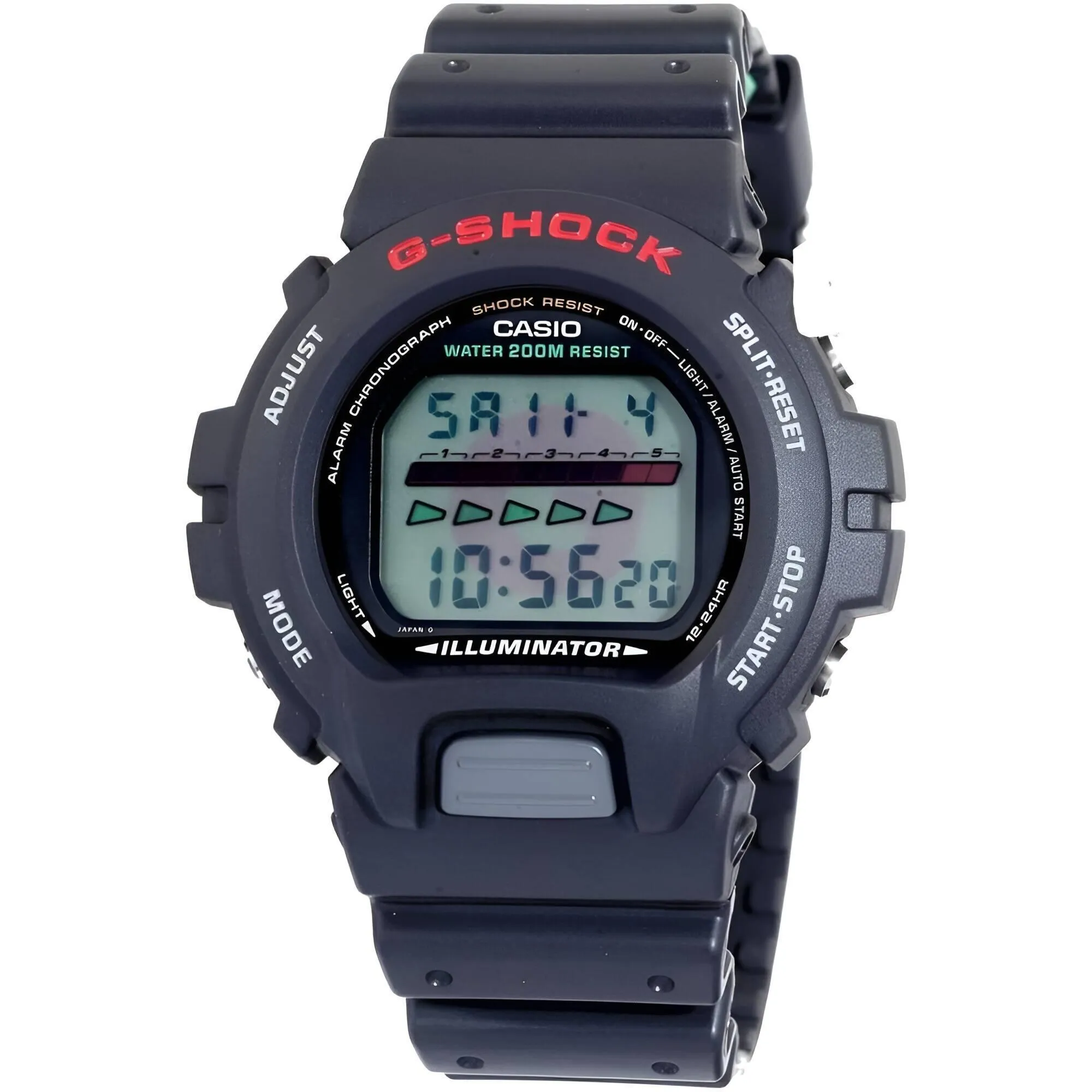 Casio Men's Digital Watch - G-Shock Alarm Chronograph Black Resin Strap | DW-6600C-1VZ