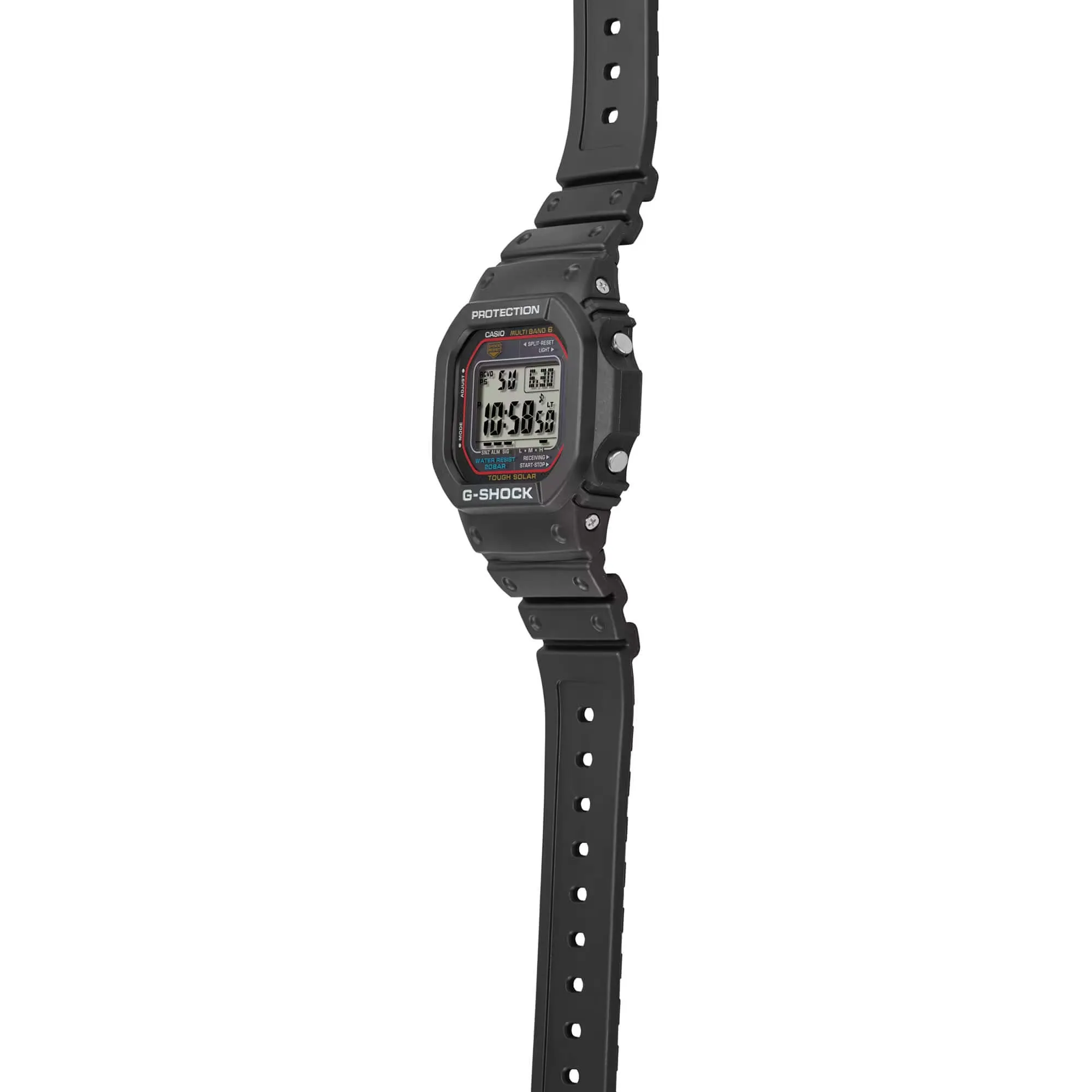 Casio Men's G-Shock Black Resin Multi-Band Atomic Digital Alarm Watch | GWM5610-1