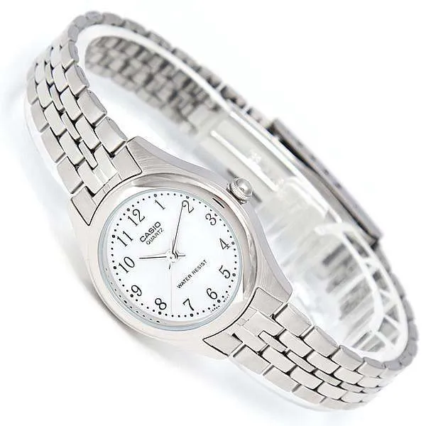 Casio Standard LTP-1129A-7BRDF Silver Stainless Steel Strap Watch for Women