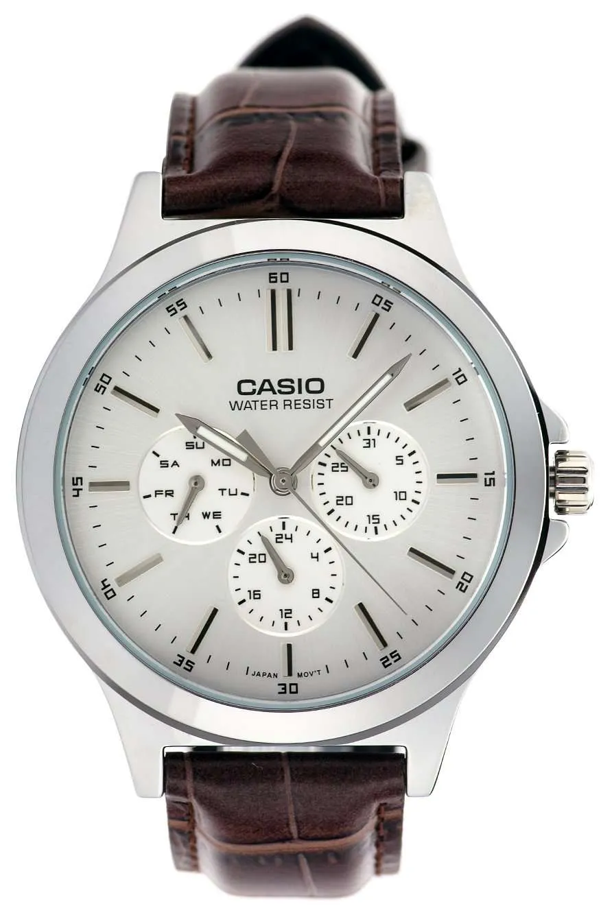 Casio Vintage MTP-V300L-7A Brown Leather Watch for Men