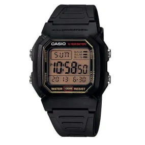 Casio W-800HG-9AVDF Black Resin Watch for Men and Women