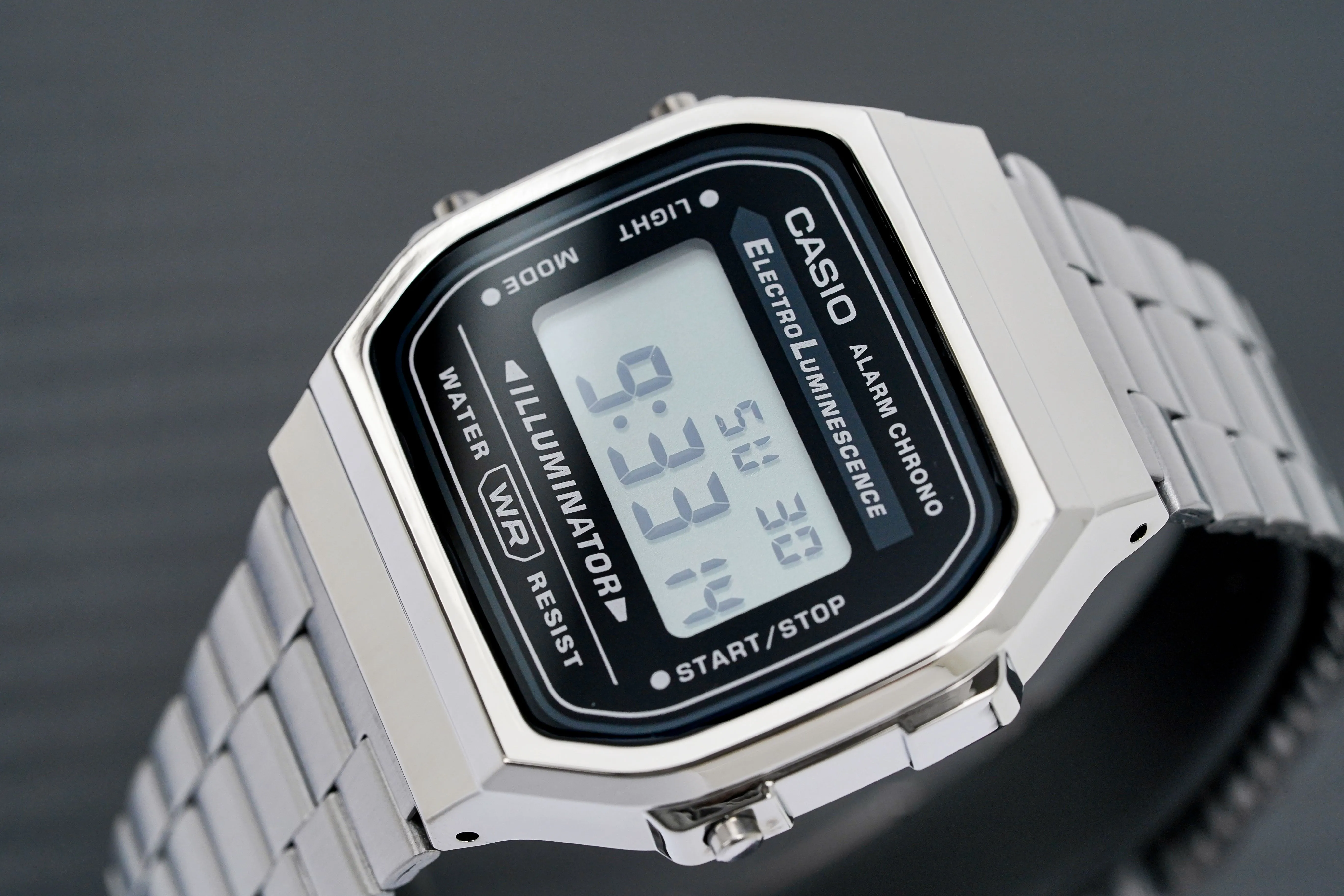 Casio Watch Digital Vintage Gunmetal Grey A168WGG-1ADF