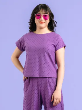 Cecily Blouse Purple Dot