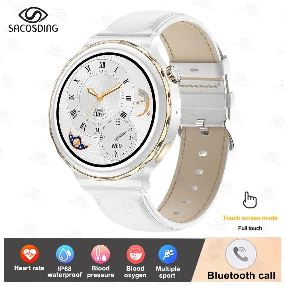 Chic Bluetooth Smartwatch for Women's Wellness with Tailored Features