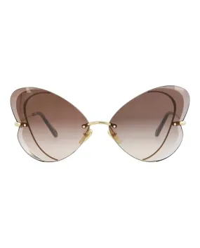 Chloe Cat Eye-Frame Metal Sunglasses, style # CH0064S-30011506002